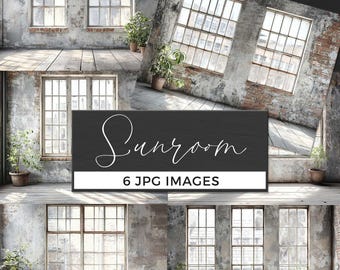 Sunlit Room Digital Scene, Vintage Rustic Window Interior, Bright Aesthetic Loft Backdrop, Grunge Industrial Room Background, Home Journal