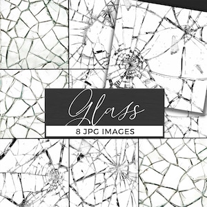 Cracks of Glass Digital Overlays, Realistic Broken Glass Texture PNG, Transparent Shattered Glass Effect, Grunge Cracked Background
