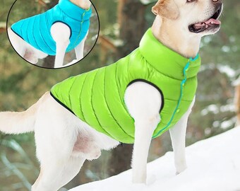Dog winter jacket 3-ply to turn inside and outside 2 looks in a top look, warm and dry All in one