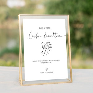 Editable Wedding Let Our Love Shine Sign, Wedding Poster, Wedding Sparklers Poster, HZ02