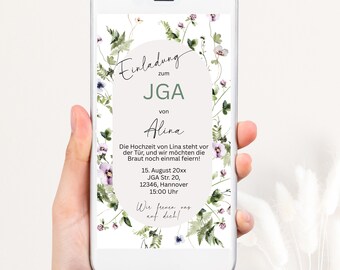 JGA Invitation Template, Pink JGA Invitation Template, WhatsApp Template, Instant Download, Editable Template, JGA01