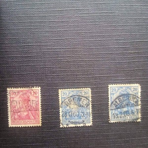 3 rare vintage german stamps
