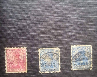 3 rare vintage german stamps