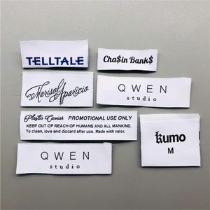 500 Woven Labels, Custom Woven Clothing Labels,custom Clothing Label, Woven  Label for Text Only Clothing Labels 