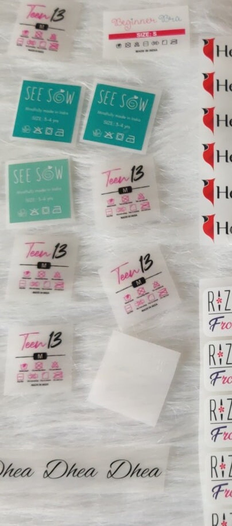Custom Iron-on Heat Transfer Labels: Tagless Clothing - Etsy