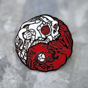 Mechanicum Inspired Black Nickel 1.75&quot; Enamel Pin
