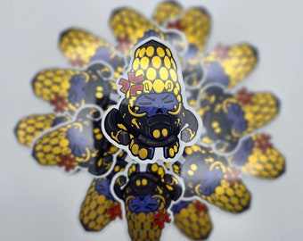 Warframe inspired NecraLoid Gold Sticker - 2.5'' vinyl