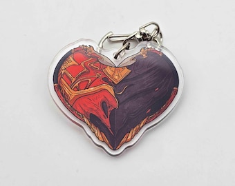 Warframe Inspired Heart Roathe Acrylic Keychain