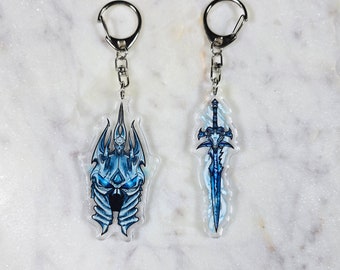 World of Warcraft Inspired Frostmourne and Helm of Domination Double-sided Charms