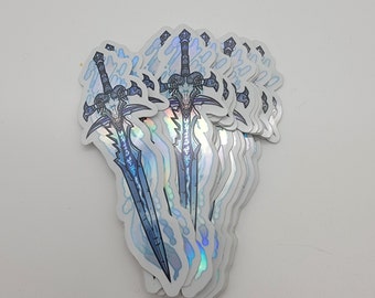 Warcraft Inspired Frostmourne 3" Sticker Frostmourne Holo Sticker Wrath of the Lich King Sticker Frostmourne Decal