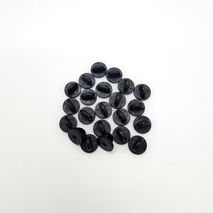 Black Rubber Pin Backs - Pack of 5, 10 or 20 - Black Rubber Clasps for Enamel Pins - Pin backings