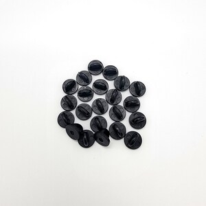100Pcs Black Star Rubber Pin Backs - 14mm Star Shape Backing For Badges & Pins
