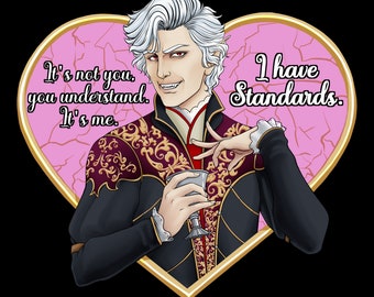 Inspired by Astarion - The Pale Elf Vampire Sticker- 3 Inch Glitter Sticker