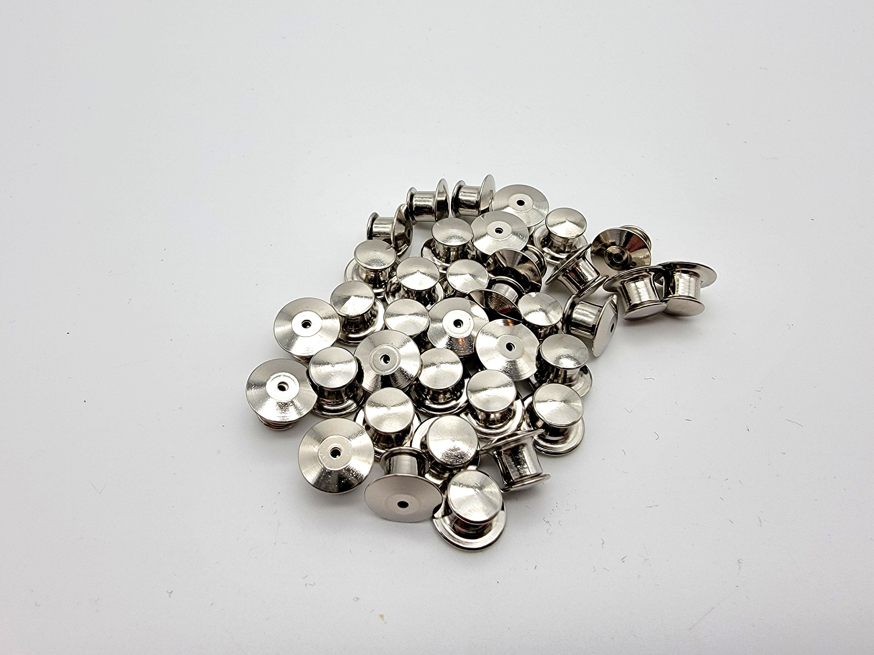 10 to 30 Extra Safe Pin Backings, Pin Metal Backings, Metal Clasp