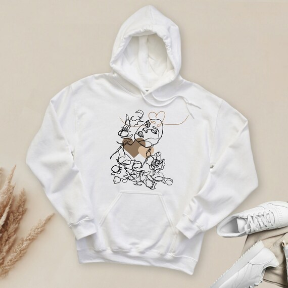 Aesthetic Line Art Hoodie - Etsy