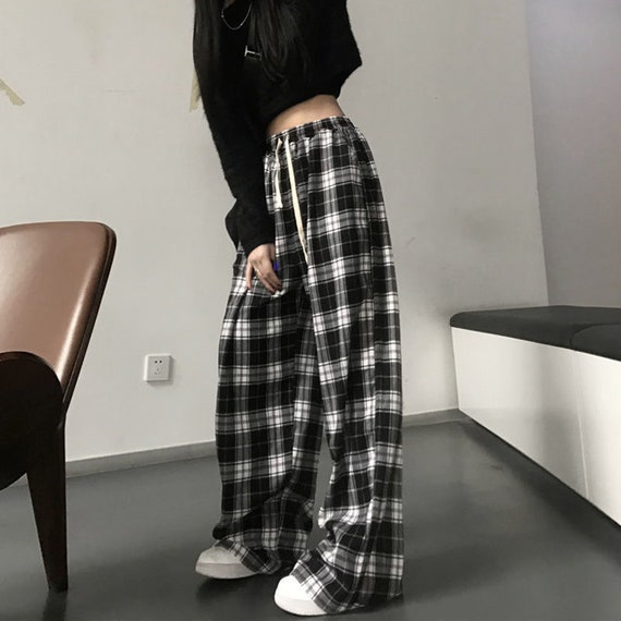 womens casual plaid pants