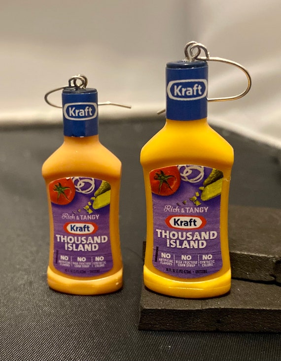 Mini Plastic Thousand Island Dressing Earrings Etsy
