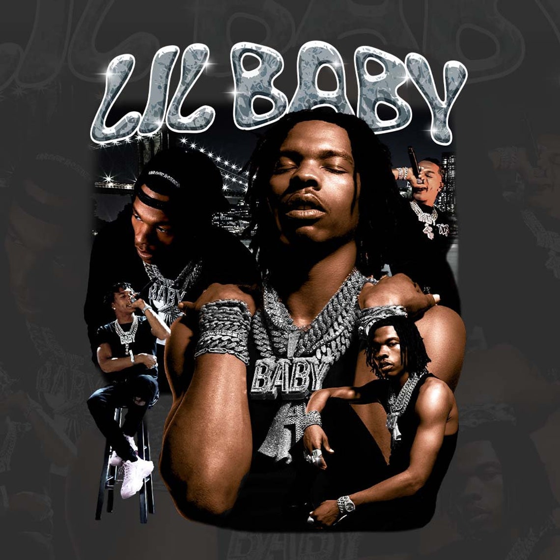 Lil Baby PNG Shirt Design Rapper Shirt Svg Vector 300 Dpi Etsy