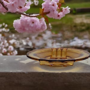 Vintage Art Deco Bowl Walther & Sohne, Year 1937, color amber
