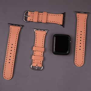 Natural vegetable tanned leather,Strap Apple Watch 38mm 40mm 41mm 42mm 44mm 45mm 49mm Series ultra 9 8 7 6 5 4 3 Men,size 20mm,22mm,24mm