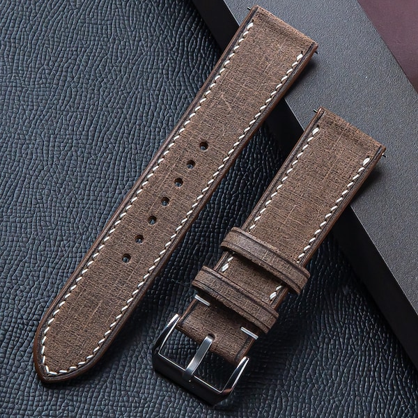 Inexpensive Elegant Leather 18 mm Watch Strap Replacement BR303_K0011099 main image 0