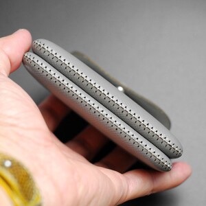 Porta carte estraibile fatto a mano, porta carte di credito in pelle, portafoglio minimalista, portafoglio sottile e minimale