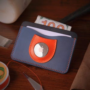 Leder AirTag Brieftasche Herren Echtleder Geld Air Tag Halter Geschenke für Herren Brieftasche, Frauen Brieftasche