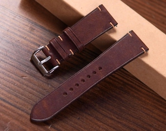 Handmade Pueblo Leather Apple Watch Band: Italian Veg Tan Strap