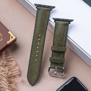 Leather Pueblo Apple Watch Band,Strap AW Green 38mm 40mm 41mm 42mm 44mm 45mm 49mm Series ultra 9 8 7 6 5 4 3 Men Women