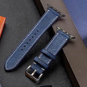 Leather Babele Apple Watch Band,Strap AW Blue 38mm 40mm 41mm 42mm 44mm 45mm 49mm Series ultra 9 8 7 6 5 4 3 Men,size 12mm,14mm,14mm,21mm