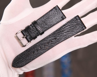 Ostrich Leather Apple Watch Band: Black Coffee, Minimalist Style