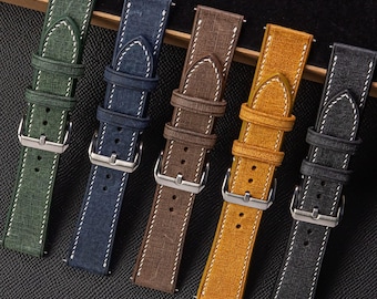 Leather Apple Watch Band: Italian Vegetable-Tanned Strap, Slim Style