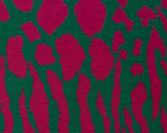 Jacquardjersey Animalprint , pink-grün, Mira von Swafing, Strickjaquard