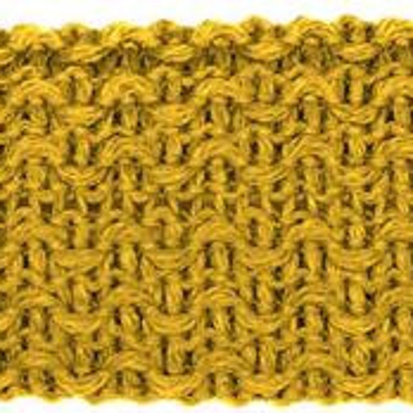 Wolltresse Einfassband Tresse für Walk  curry gelb 32 mm