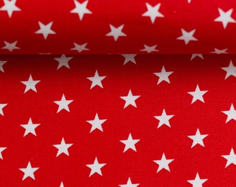 Baumwolle Sterne Sternchen rot weiß