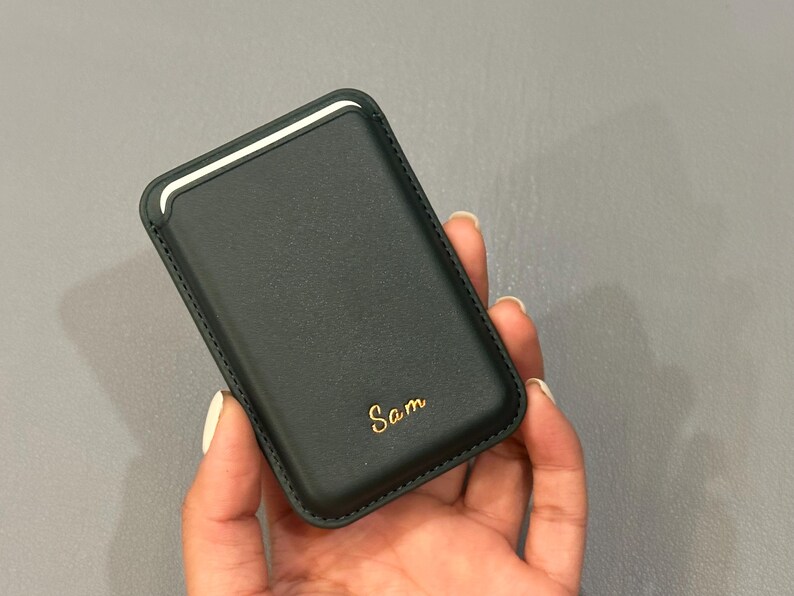 MagSafe Wallet, Phone Wallet, Mag Safe Card Holder, Personalized Gifts, only for iphone12-17, Vegan PU Leather image 15