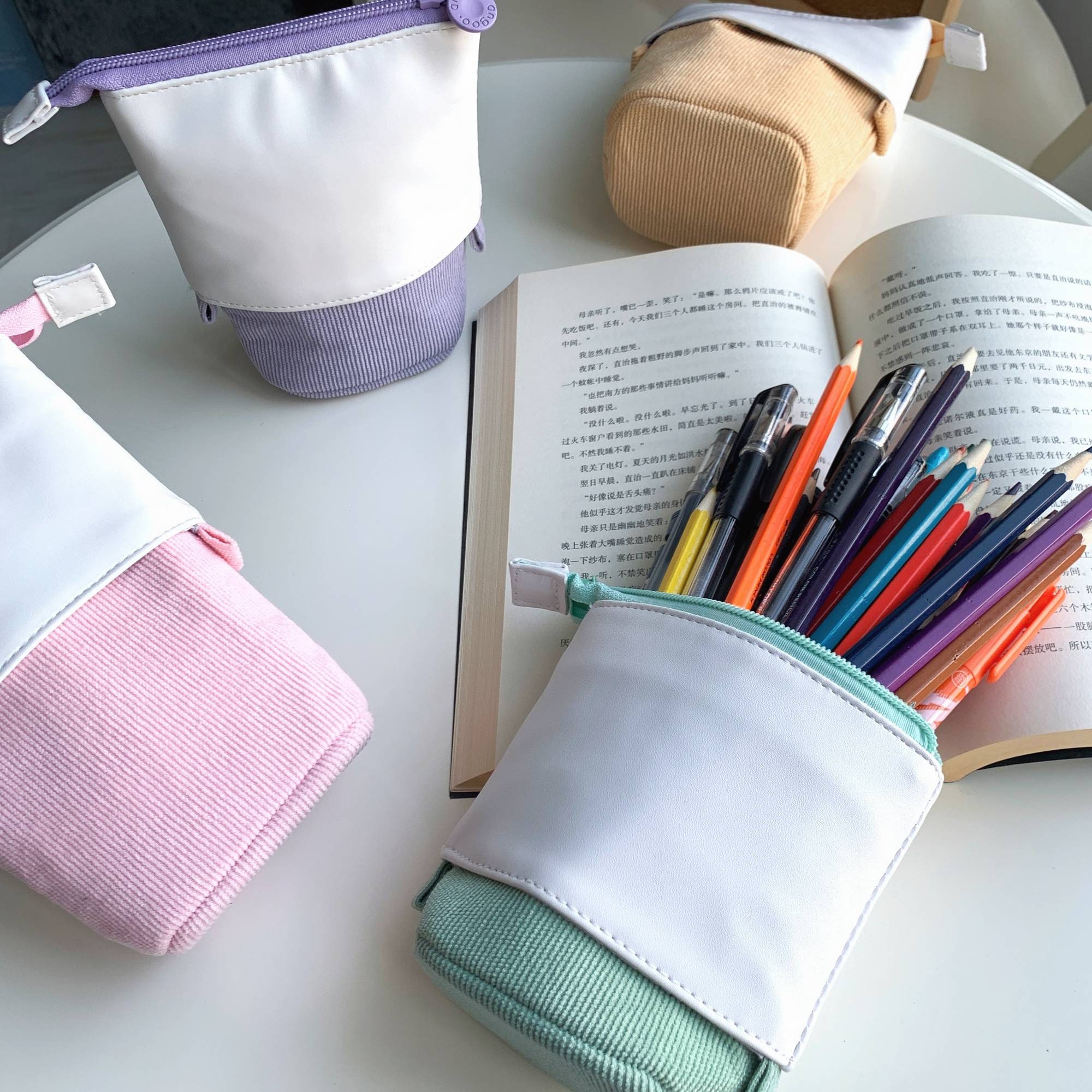 Personalized Pencil-Case with Pop-up Design, Pen Pot & Pencil Case Dual-Use, Customized Back-to-School Gifts, Monogram Gift for her