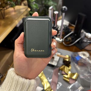 MagSafe Wallet, Phone Wallet, Mag Safe Card Holder, Personalized Gifts, only for iphone12-17, Vegan PU Leather image 2