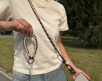 Clearance：Crossbody Phone Carry Strap and Hand Strap Set, Handmade Color Mix Style