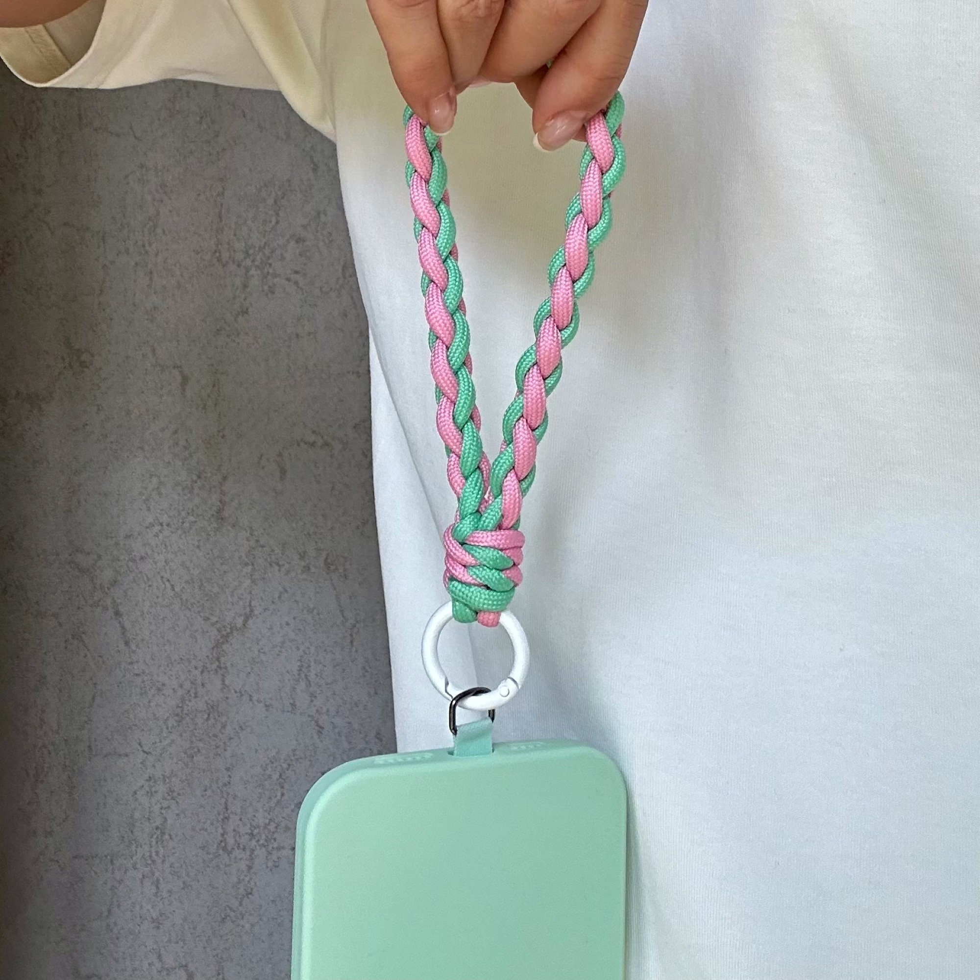 Handmade Phone Lanyard with universal phone connecting  pad
