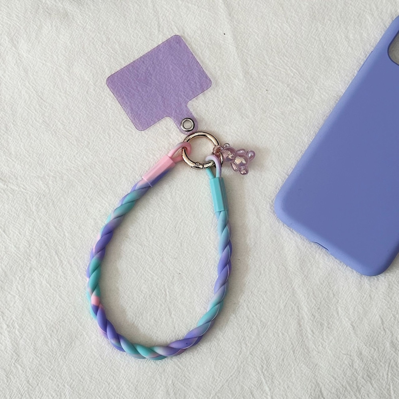 Phone Straps with Custom Names, Silicon Phone Wristlet Strap, adaptable with all phone models Unicorn