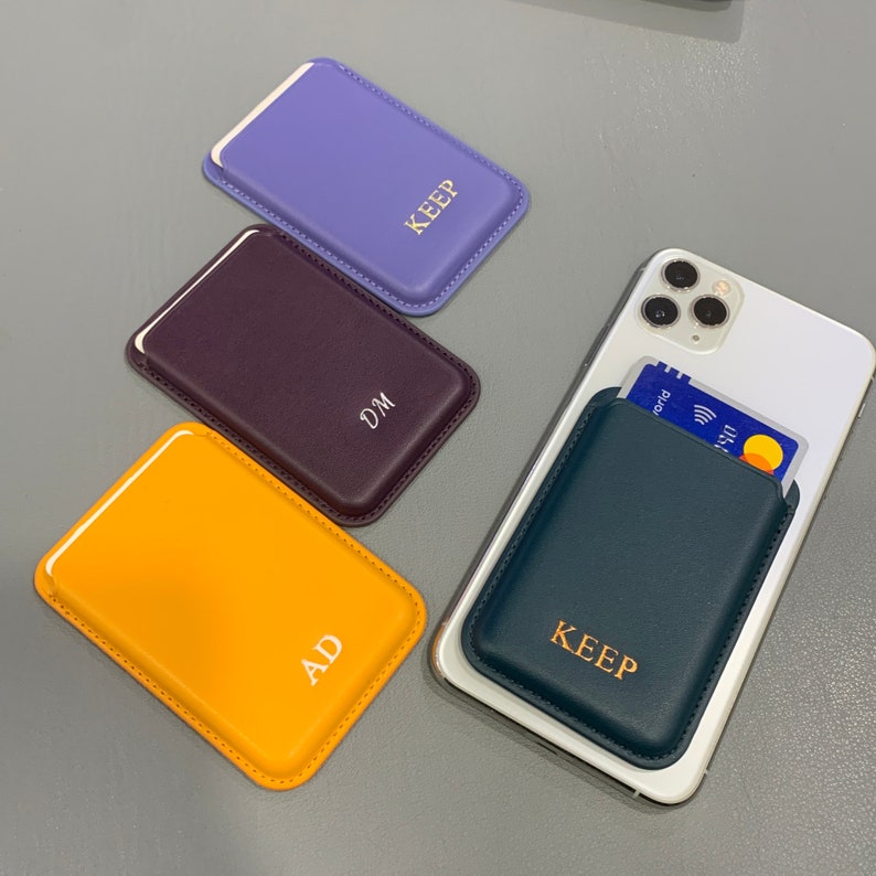 Magsafe Wallet Phone Walletpersonalized Lettersmag Safe Etsy