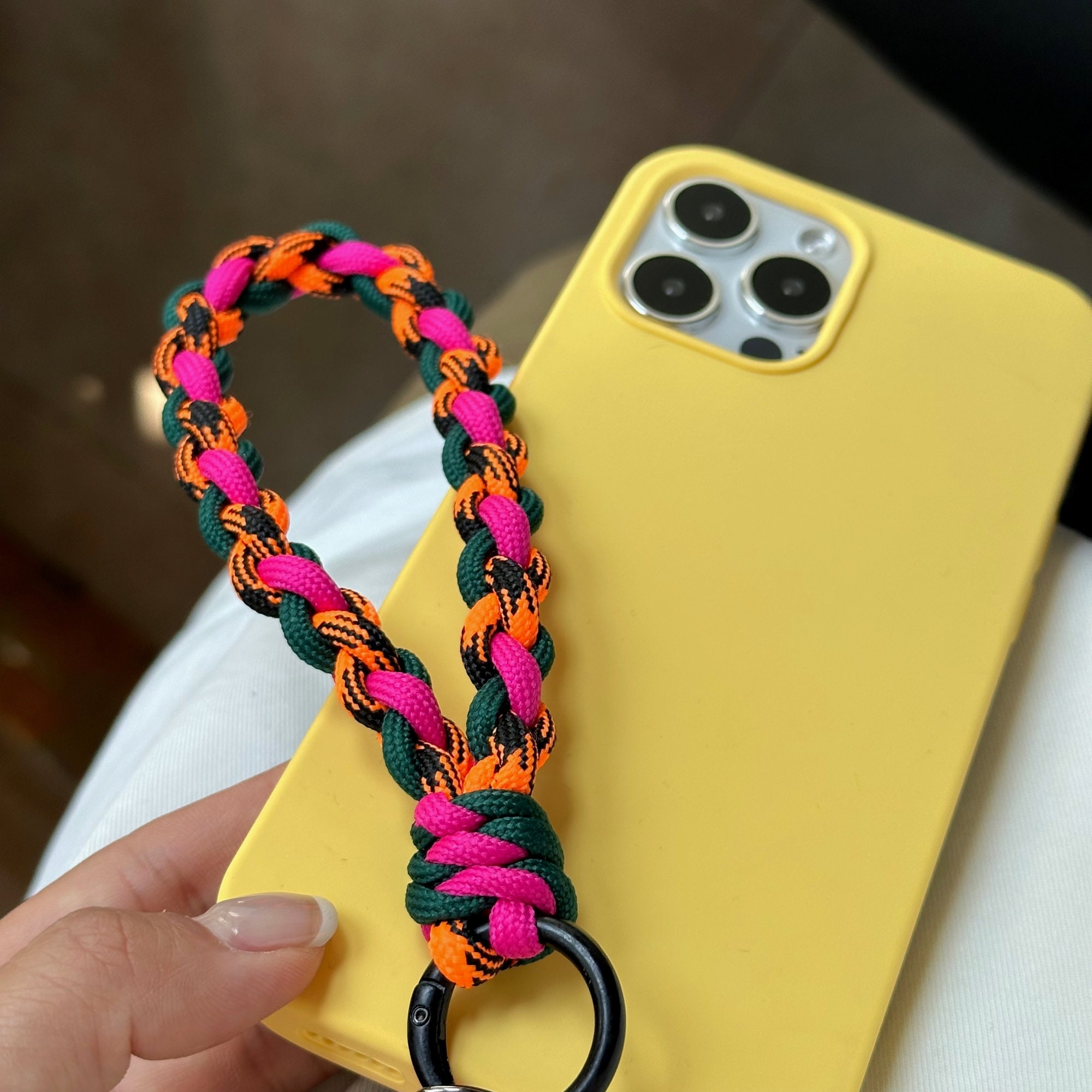 Handmade Phone Lanyard with universal phone connecting  pad