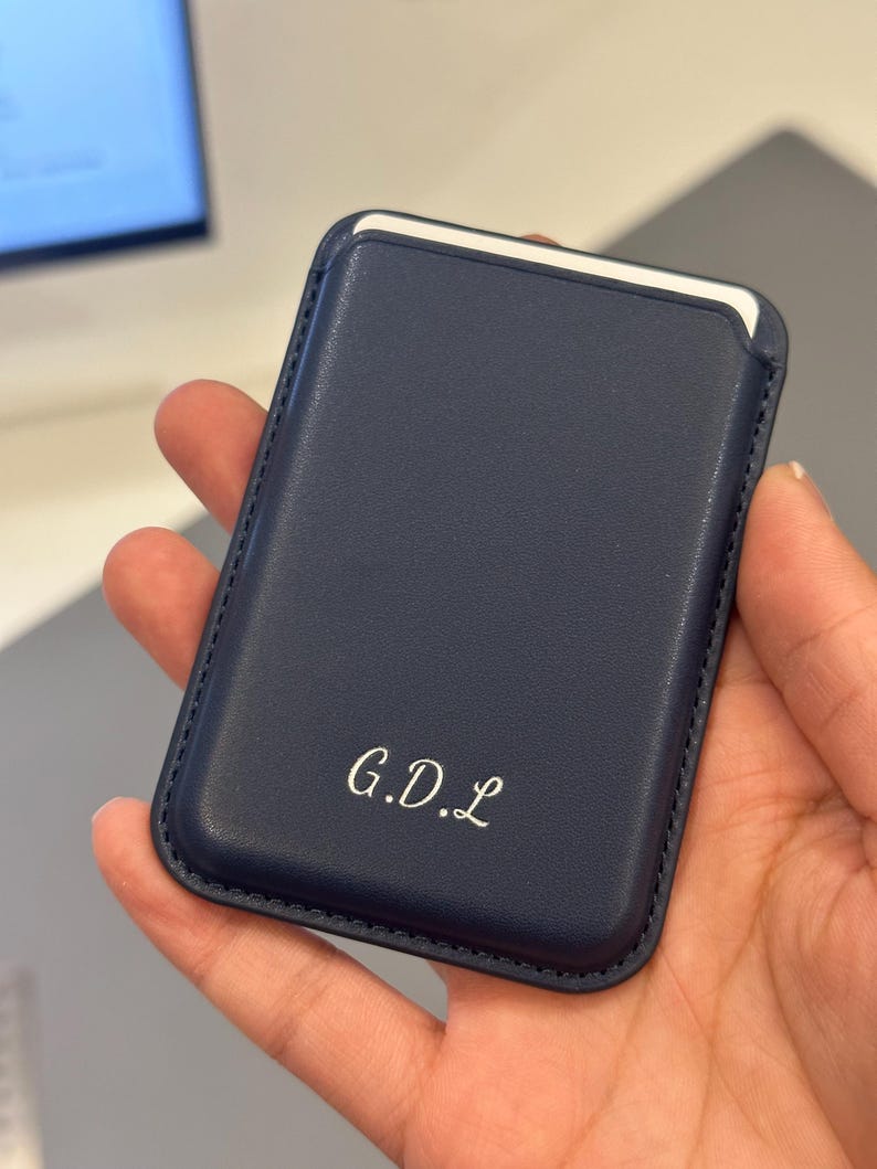 MagSafe Wallet, Phone Wallet, Mag Safe Card Holder, Personalized Gifts, only for iphone12-17, Vegan PU Leather image 9