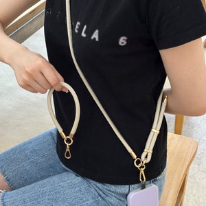 Crossbody Phone Carry Strap and Hand Strap Set: Minimalist Design Premium PU Material