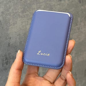 MagSafe Wallet, Phone Wallet, Mag Safe Card Holder, Personalized Gifts, only for iphone12-17, Vegan PU Leather image 4
