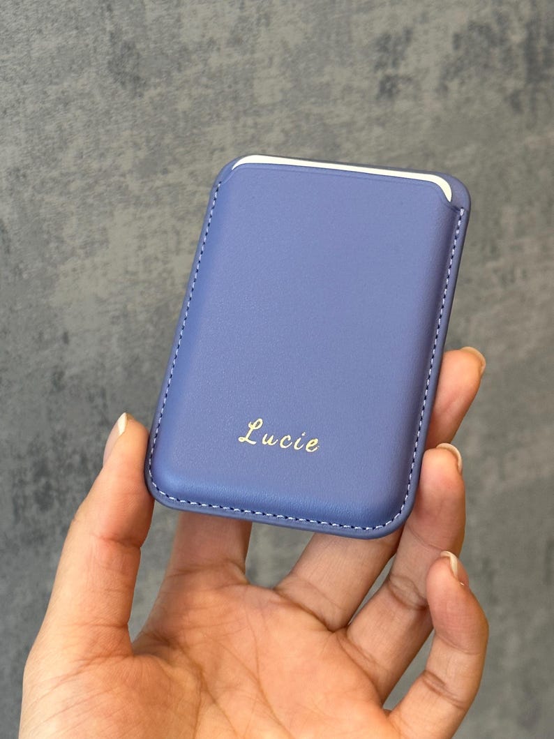 MagSafe Wallet, Phone Wallet, Mag Safe Card Holder, Personalized Gifts, only for iphone12-17, Vegan PU Leather image 4