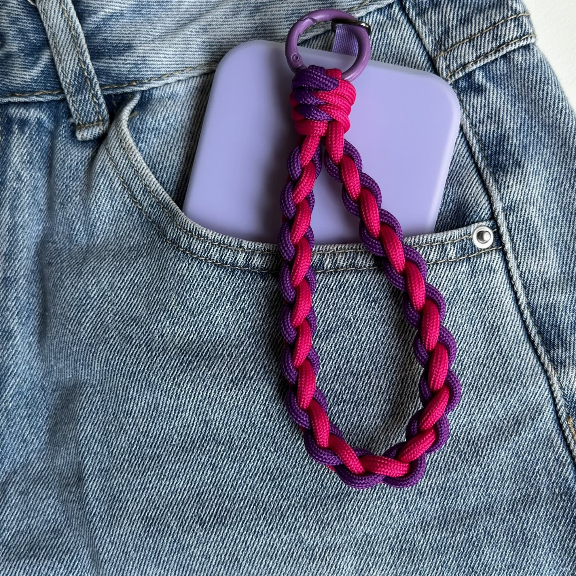 Handmade Phone Lanyard with universal phone connecting  pad