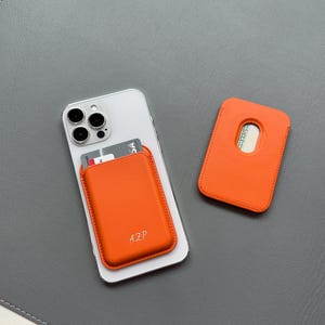 MagSafe Wallet, Phone Wallet, Mag Safe Card Holder, Personalized Gifts, only for iphone12-17, Vegan PU Leather image 11
