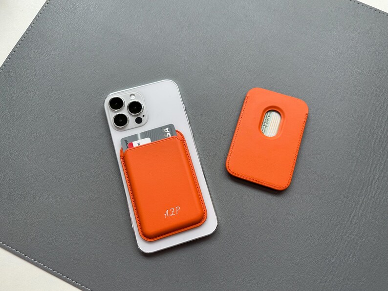 MagSafe Wallet, Phone Wallet, Mag Safe Card Holder, Personalized Gifts, only for iphone12-17, Vegan PU Leather image 11